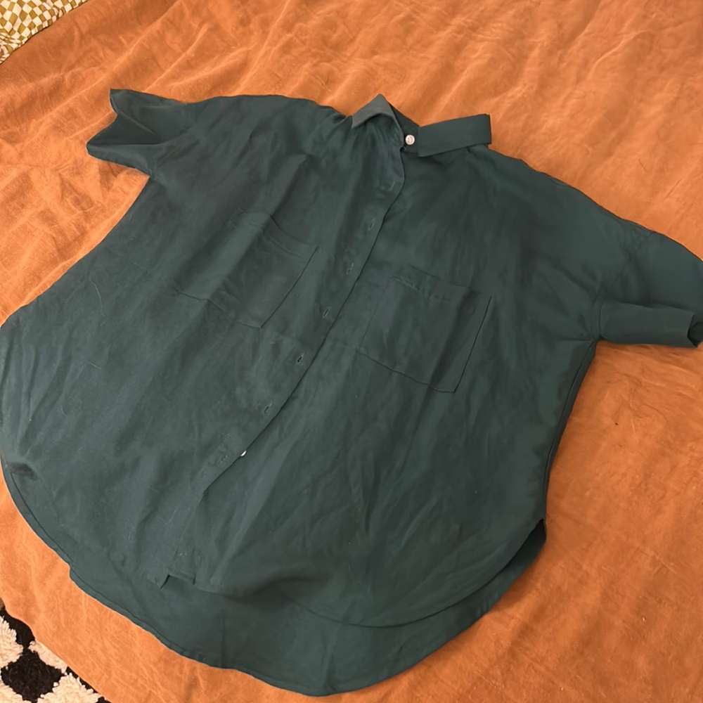 Tradlands green box button up shirt